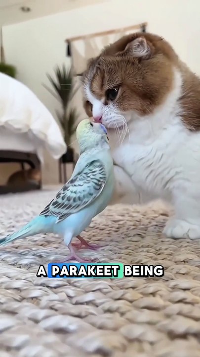 Cats are friends with birds