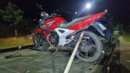 Homem é preso com moto furtada no Bairro Santa Felicidade em Cascavel