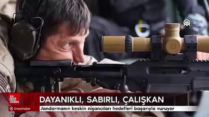 Jandarmanın keskin nişancıları hava, kara ve sudaki hedefleri başarıyla vuruyor
