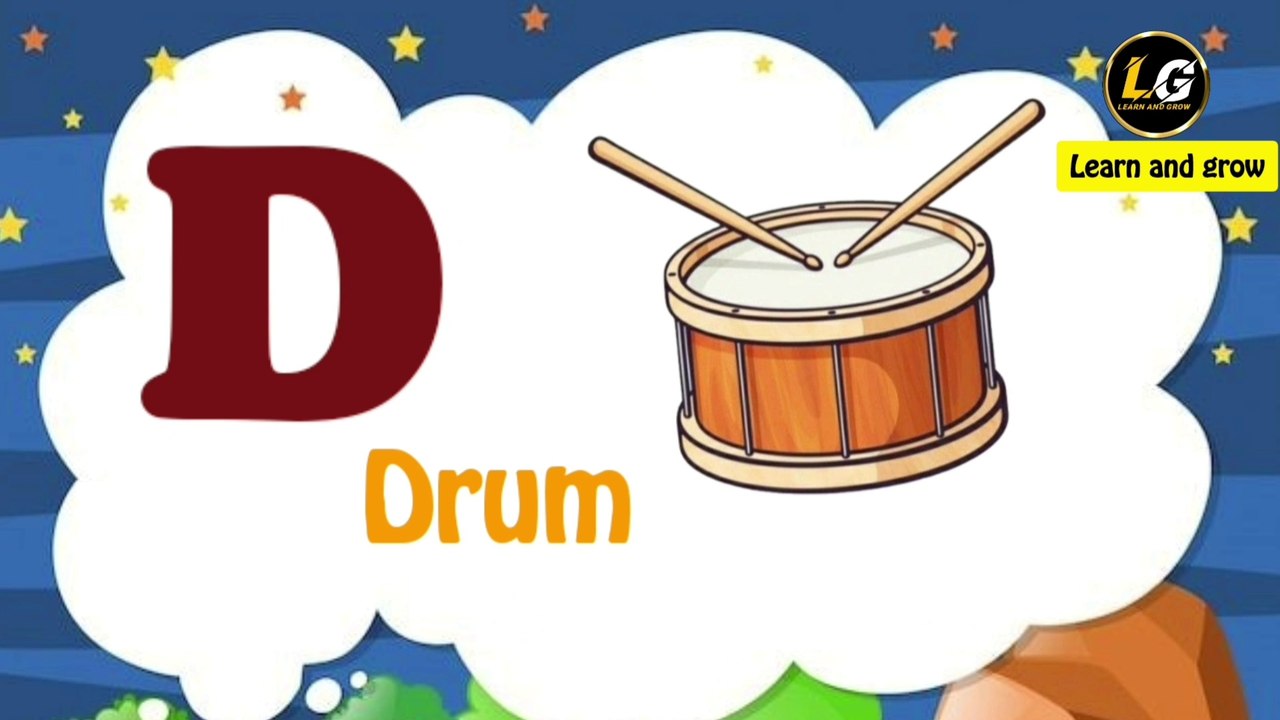 20 words that start with letterD/Initial sounds/D letter words for kids