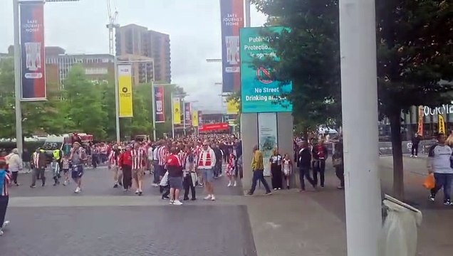 Sunderland fans on Wembley Way ahead of the Championship play-off final