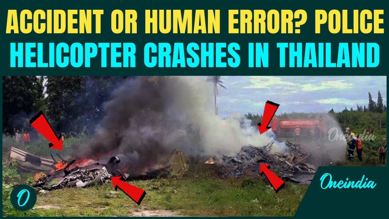 Thailand Police Helicopter Crash BREAKING: 3 Killed as Helicopter Bursts Into Flames After Crash