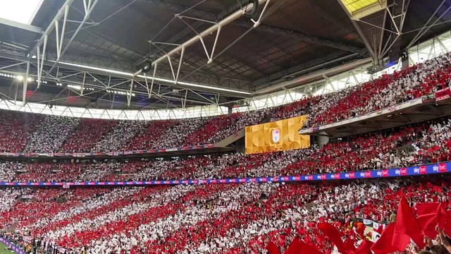 Sunderland fans flag display at Wembley