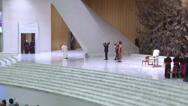 Pope Leo meets with Vatican staff for the first time