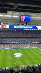 Ovación a Ancelotti del Bernabéu en su despedida