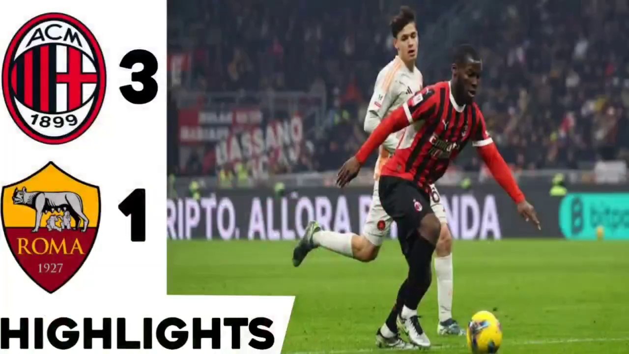 MILAN vs roma 3-1 | highlights