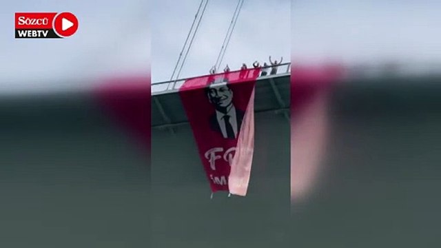 CHP Milletvekilleri, Boğaziçi Köprüsü’ne “İmamoğlu’na Özgürlük” pankartı astı.