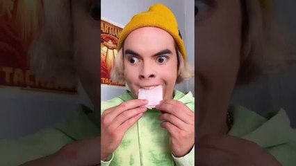 A Cotton Candy Fake Jaw?! 🍬 What a Sweet Surprise! 😄 #funny