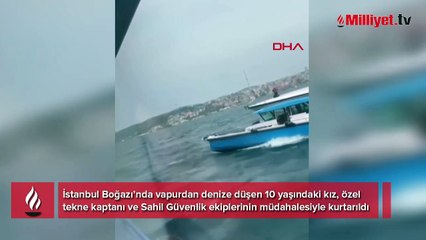 Bir anda vapurdan düştü! İstanbul'da ekipler 10 yaşındaki kız için seferber oldu