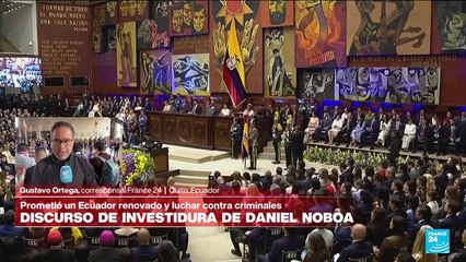 Informe desde Quito: discurso de investidura de Noboa marcado por anuncios de reformas clave