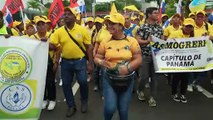 Protesta en Panamá contra detención de sindicalistas