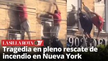 Hombre fallece al ser rescatado de incendio en Brooklyn