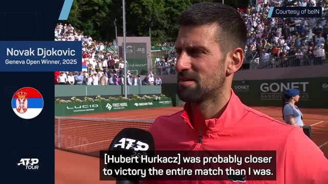 Djokovic 'grateful' to win 100th career title in Geneva
