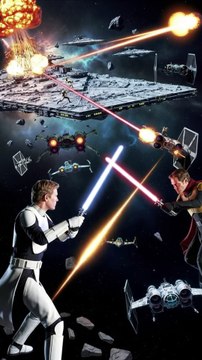 Epic Star Wars-Style Space Battle Animation | Laser Sword Duels & Star Destroyer Explosions