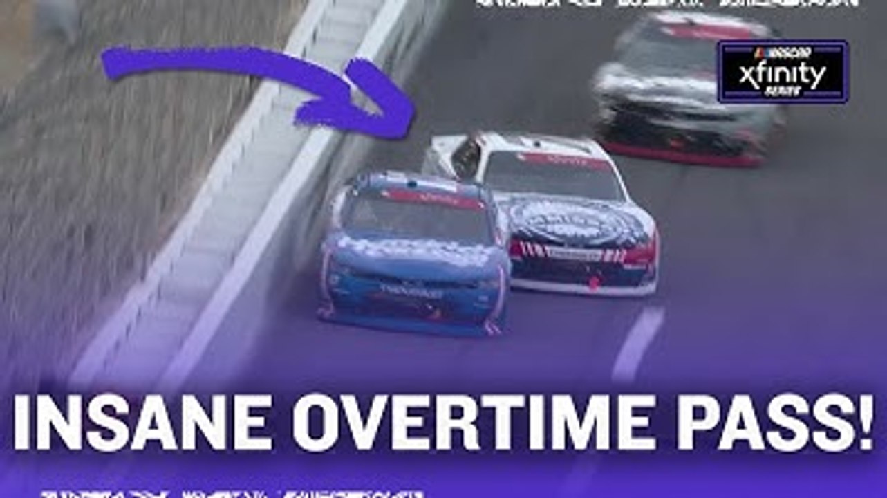 William Byron and Justin Allgaier fiercely battle for OT lead | 2025 Xfinity Series at Charlotte