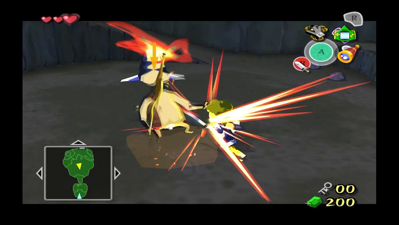 Wind Waker. Testing my JAP mod that puts English text in it P4