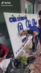 Thi Công Bảng Hiệu Tiệm Vải TPHCM
