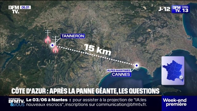 Panne de courant à Cannes: les 160.000 foyers ont retrouvé l'électricité, la piste d'un acte volontaire privilégiée