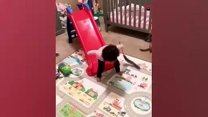 Funny Babies Playing Slide Fails - Cute Baby Videos