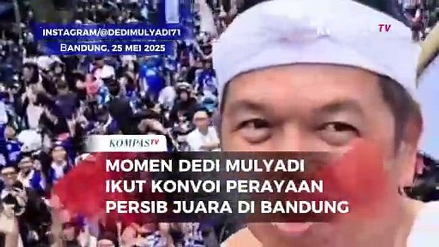 Riuh! Momen Dedi Mulyadi Ikut Konvoi Perayaan Persib Juara di Bandung