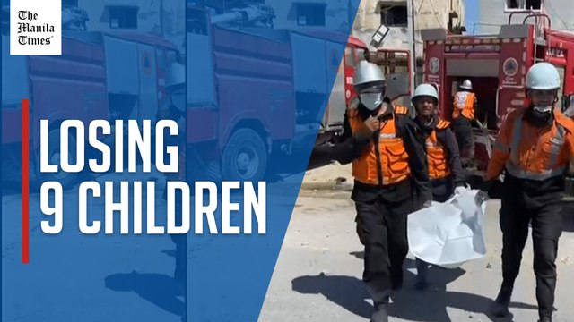 Rescuers rush to site of strike that killed Palestinian doctor's 9 children