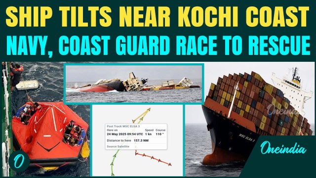 Container Ship Tilts Off India’s Coast — Russian, Filipino, Ukrainian Sailors Caught in Fuel Spill