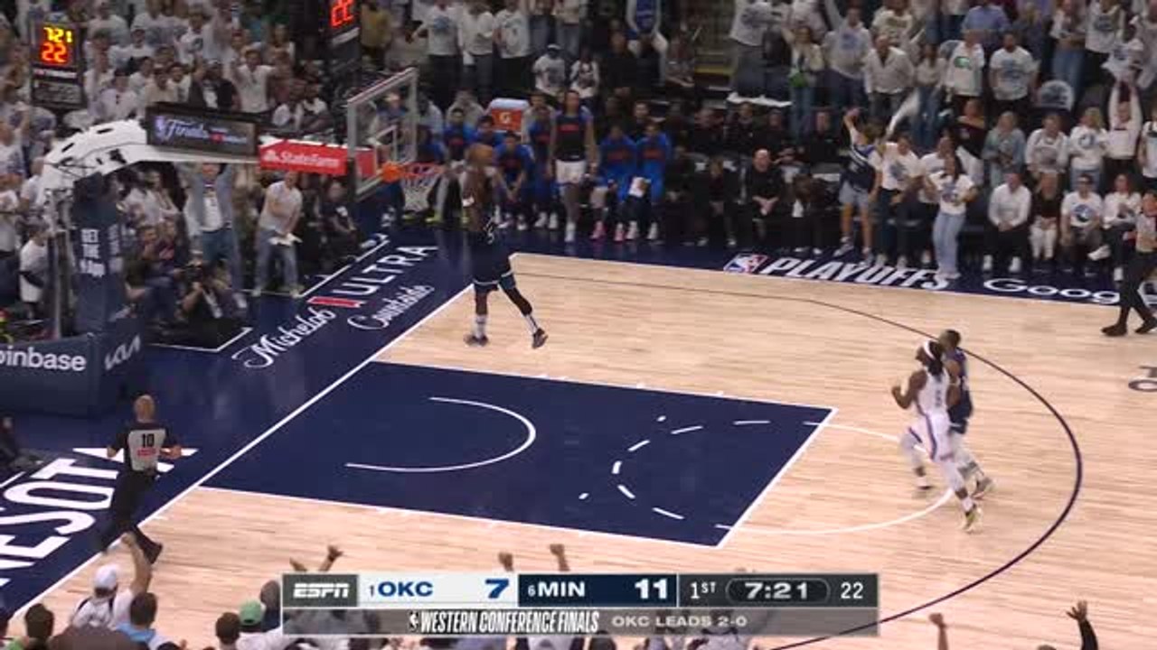 Edwards steals and slams to kick-start ferocious T'Wolves display