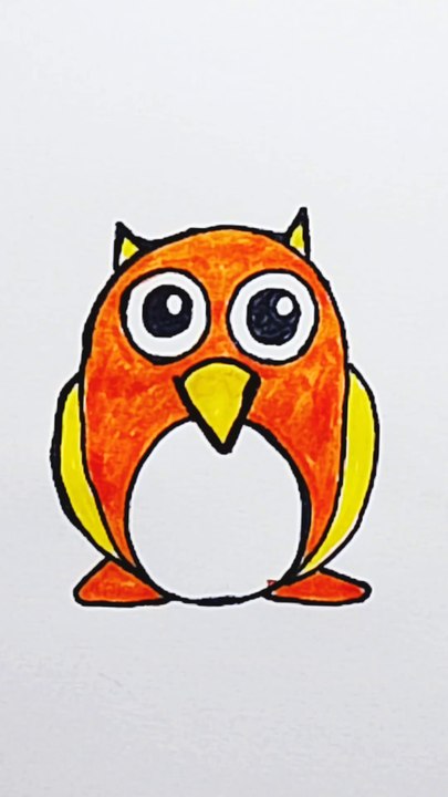 How to draw a owl from v