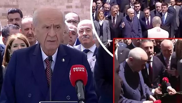 MHP lideri Devlet Bahçeli, Ülkücü Şehitler Anıtı’nı ziyaret etti