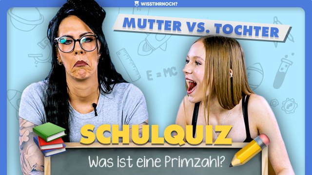 Mama vs. Tochter: Wer kann im Schulquiz mehr Fragen beantworten?