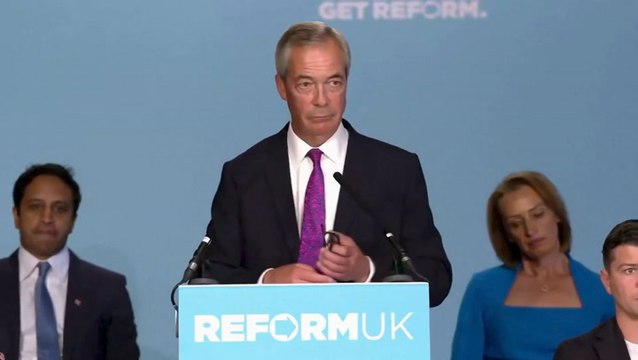 Nigel Farage admits depicting Angela Rayner as cow in abbatoir ‘not very funny’