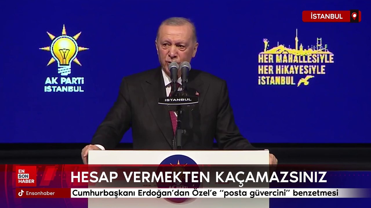 Cumhurbaşkanı Erdoğan'dan Özel'e posta güvercini benzetmesi