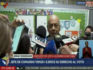 Jorge Rodríguez: Los asuntos políticos, sociales y económicos se resuelven en las máquinas de votación