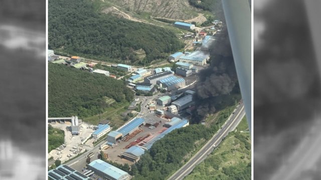 경남 함안군 폐기물 창고 화재로 대응 1단계 / YTN