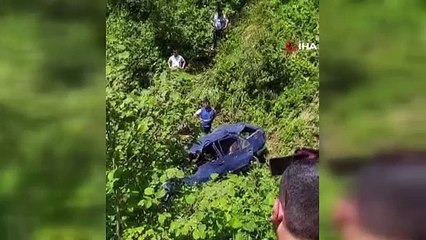 Ordu’da otomobil 200 metrelik uçuruma yuvarlandı: 1 yaralı