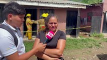 Declaraciones de hondureña que perdió todo porque su esposo incendió su casa
