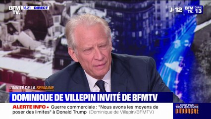 Droits de douane imposés par Donald Trump: "Nous pouvons réagir sur l'aluminium et l'acier", déclare Dominique de Villepin