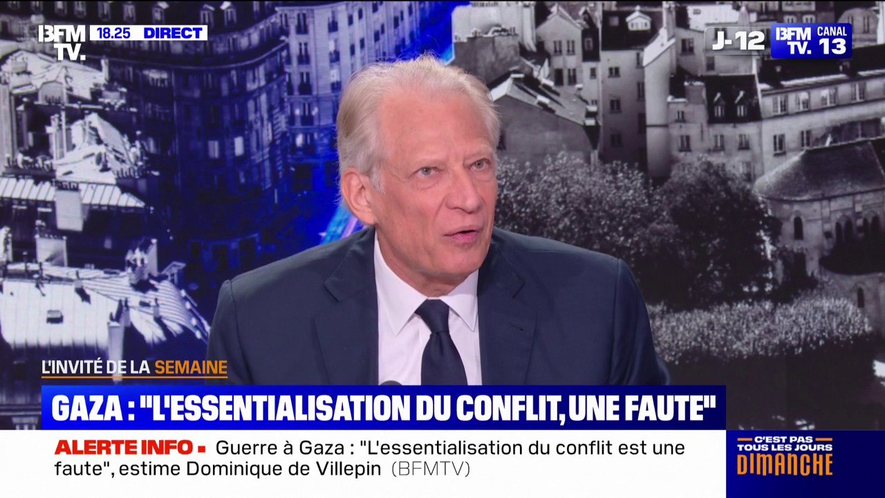 "Les partis politiques, d'une manière générale depuis le 7-Octobre, n'ont pas été à la hauteur", estime Dominique de Villepin