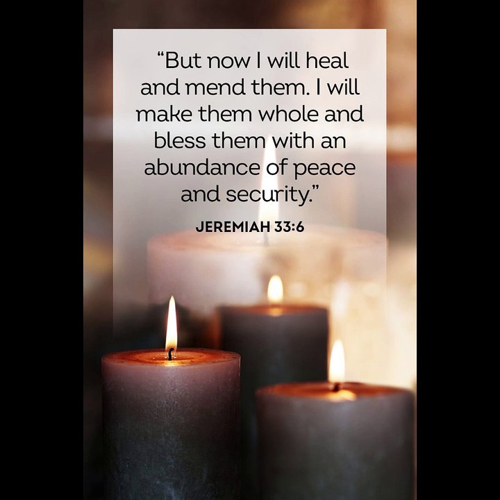 "God’s Promise of Healing: Peace, Wholeness, and Security Await You" (Jeremiah 33:6)