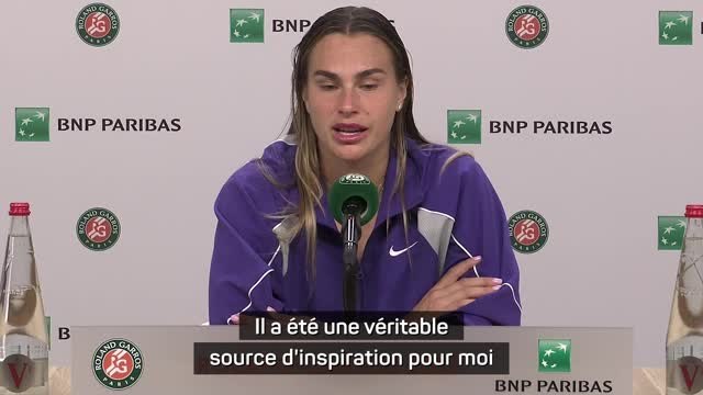 Roland-Garros - Sabalenka : Nadal a été une véritable source d'inspiration pour moi