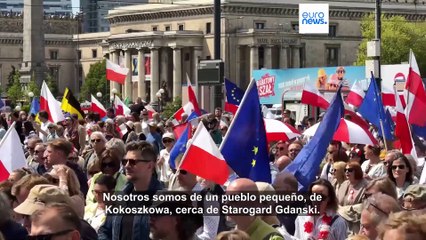 Marchas de apoyo previas a la segunda vuelta de las elecciones presidenciales en Polonia