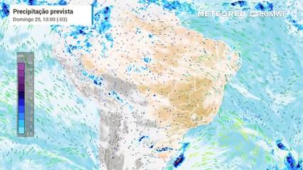 Domingo, 25 de maio: chuvas e nebulosidade