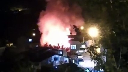 İlçede korkutan yangın