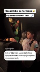Uyku numarası babası tarafından bozguna uğratılan minik sahtekar 😅