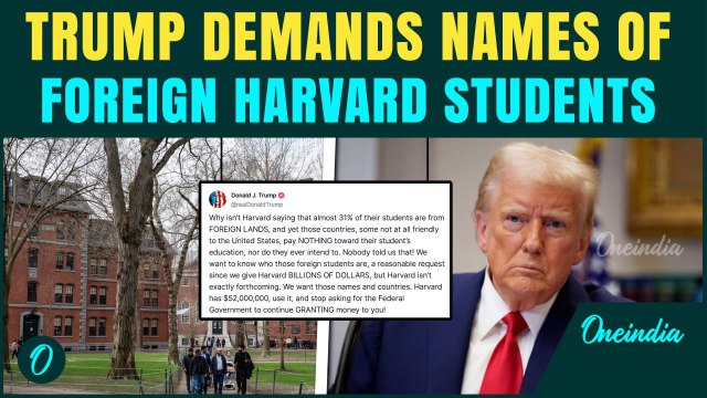 Trump Demands Names Of Foreign Harvard Students | Judge Blocks Visa Crackdown | Harvard