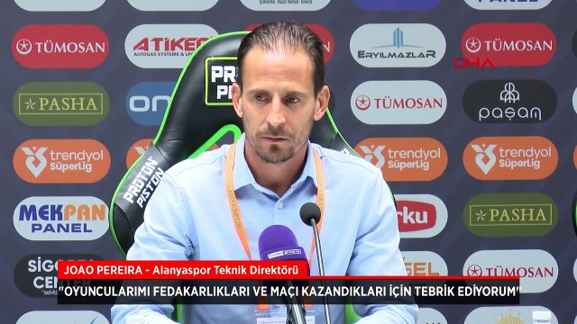 Joao Pereira: Oyuncularımı fedakarlıkları ve maçı kazandıkları için tebrik ediyorum