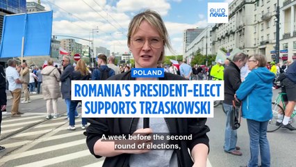 Romanian president-elect visits Poland's Tusk and endorses Trzaskowski ahead of election runoff