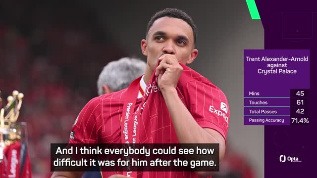 Liverpool fans were brilliant with Trent - Slot