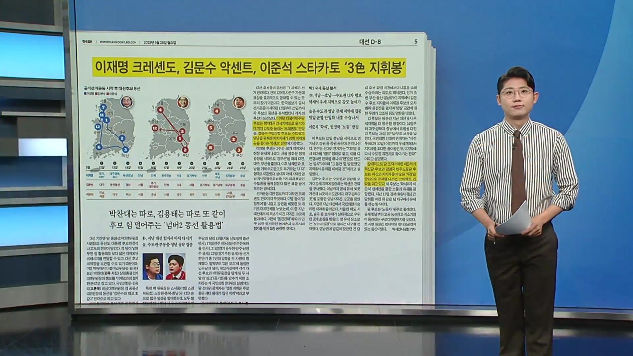 [스타트 브리핑] 이재명 크레셴도, 김문수 악센트, 이준석 스타카토 '3색 지휘봉' / YTN