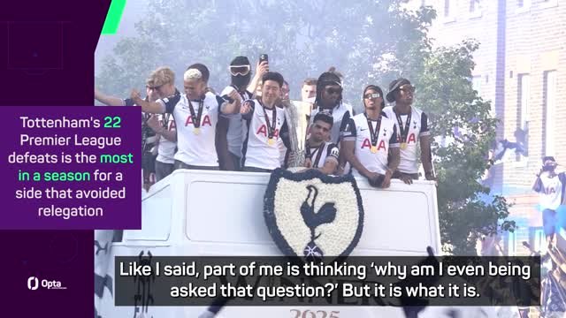 Postecoglou tired of fronting up on future questions as Spurs season ends